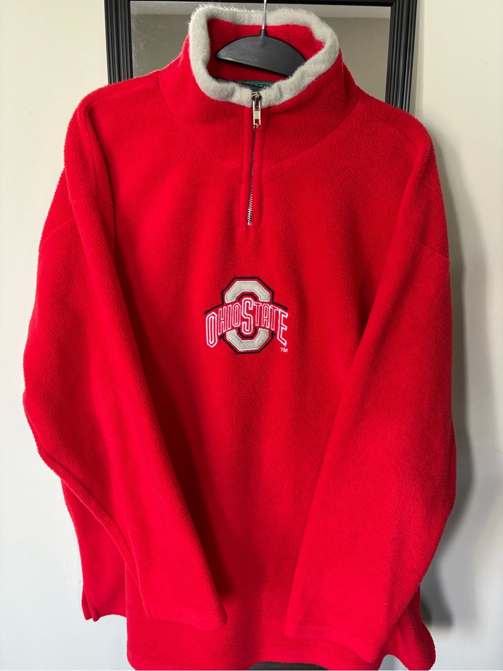 Vintage Ohio State Embroidered Quarter Zip Pullover